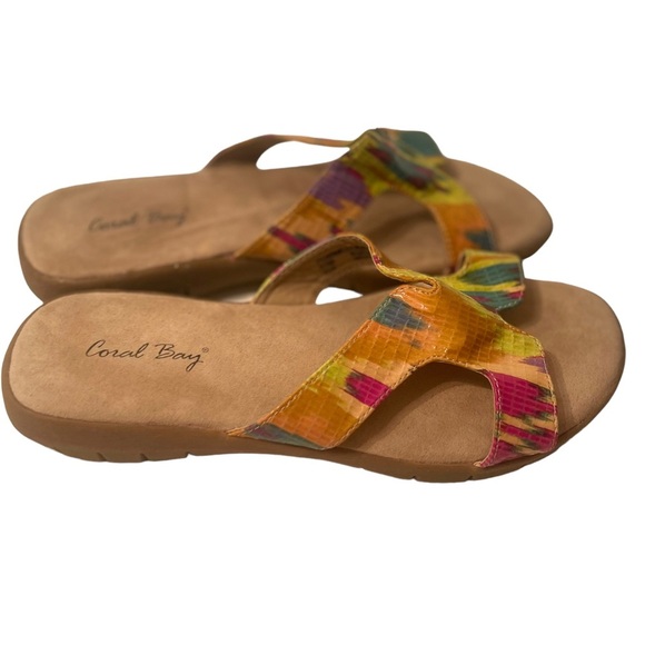 Coral.Bay Petrine Multicolored Sandals Size 8.5M - Picture 3 of 7